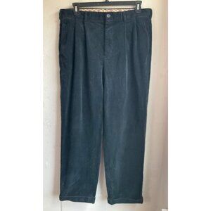 Brooks Brothers Men's Sz. 36/32 Black Corduroy Pleated Pants Elliot Cotton